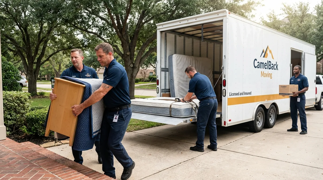 Crew loading residential truck for cross-state move from Frostburg, MD